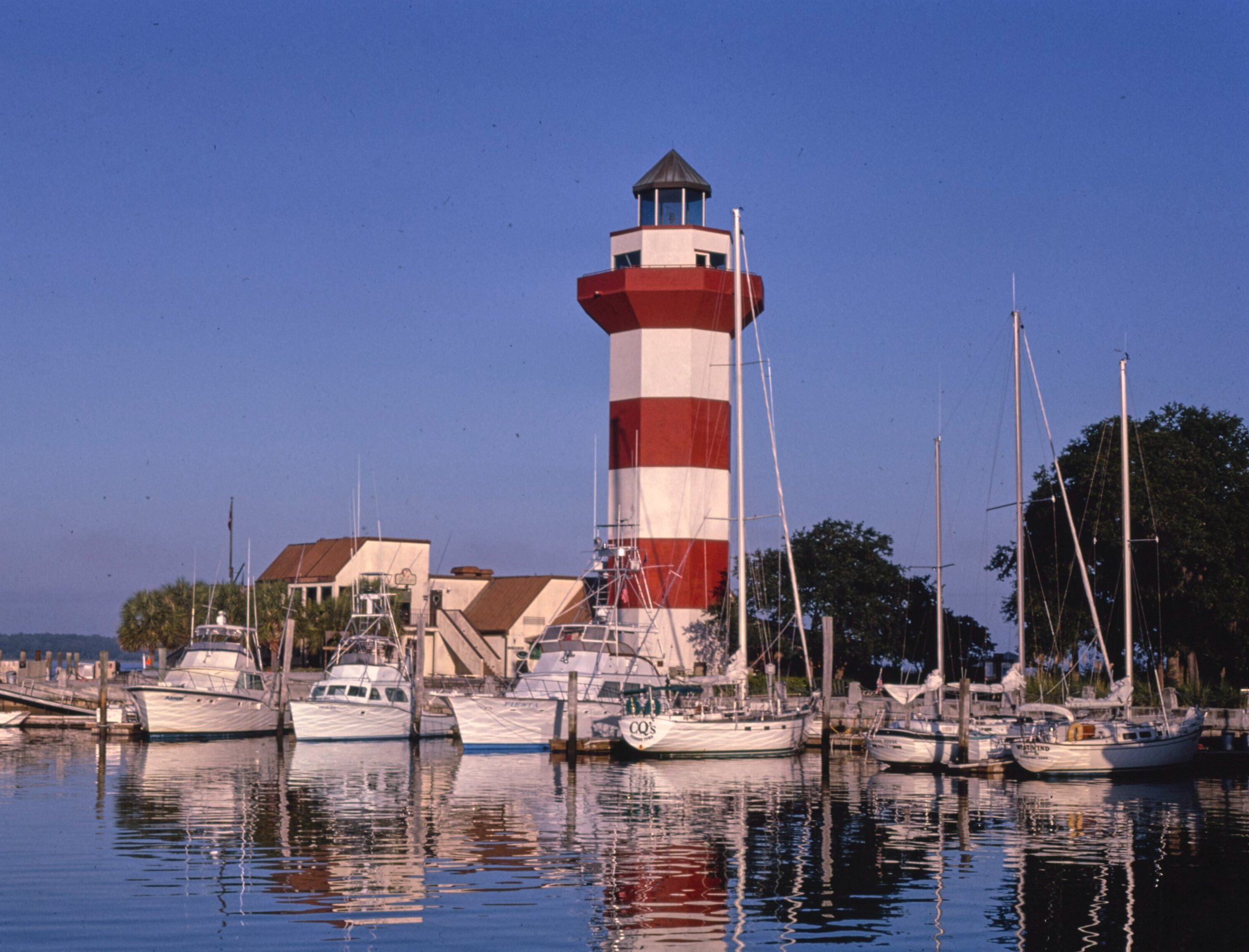 Harbour Town Lighthouse and yacht basin on Hilton Head Island, South Carolina